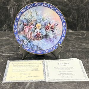 W.L. George “Pansies” by Lena Liu Collector Plate